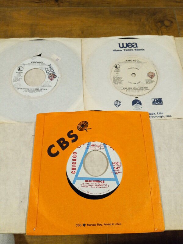 Vinyl Records 45 RPM Classic Rock Chicago Promotional Lot of 3 in CDs, DVDs & Blu-ray in Trenton