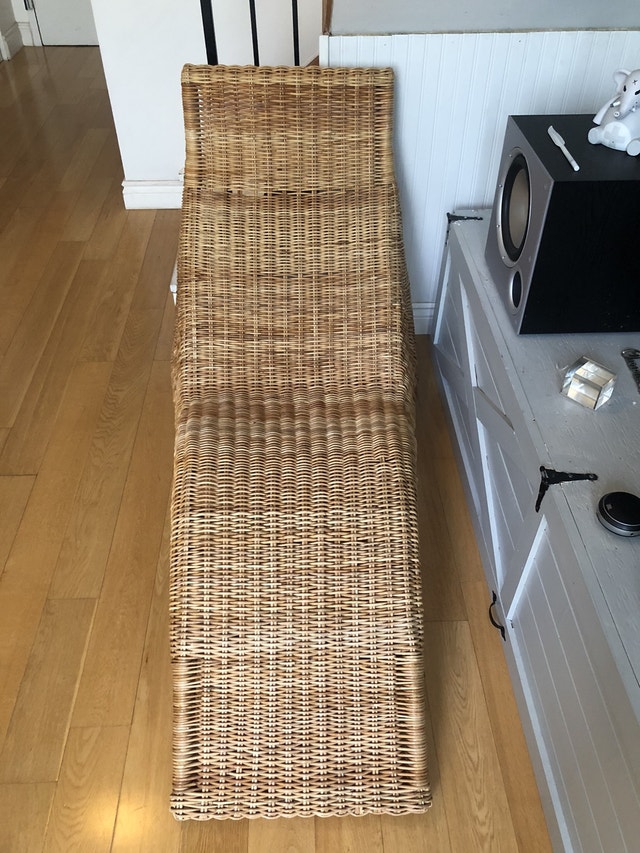 MINT VINTAGE IKEA RATTAN FLOOR LOUNGER CHAISE LOUNGE CHAIR Chairs