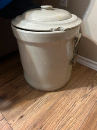 Old clay pickling crock