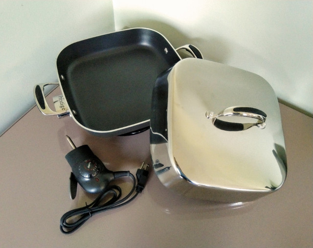 Electronic Non-stick Stainless Steel Skillet 28cm Brand New $55 in Garage Sales in Markham / York Region - Image 2