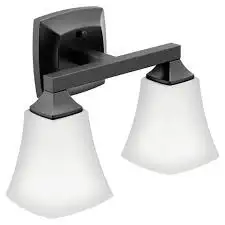 Matte black bathroom light