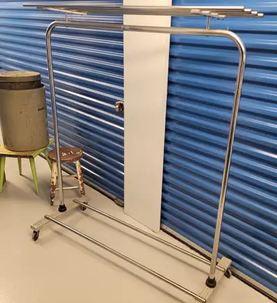 Vintage Chrome Bellhop cart - rack, View more