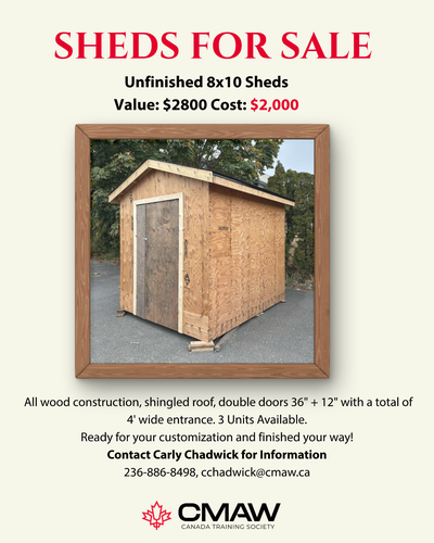 Solid 8x10 Wood Sheds – Built Locally: $2,000, View more