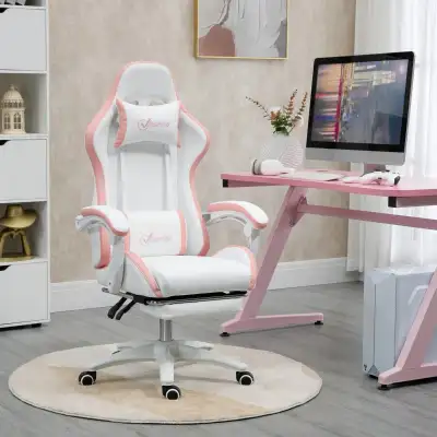 Computer Gaming Chair, PU Leather Office Desk Chair with Footres, View more