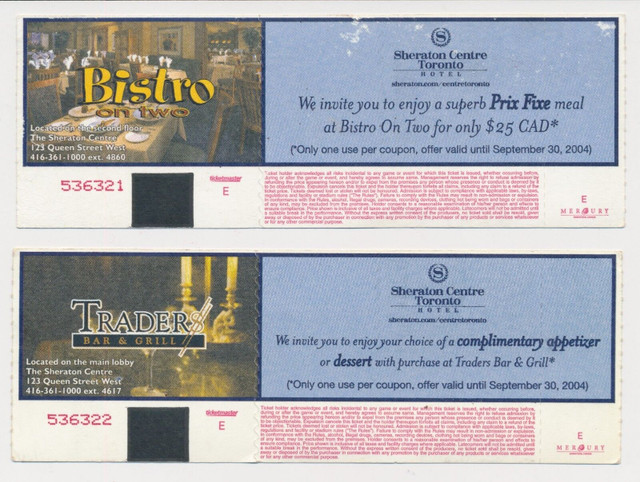 Sting & Annie Lennox Ticket Stubs-Air Canada Centre-Oct -17-2004 in Arts & Collectibles in City of Toronto - Image 4