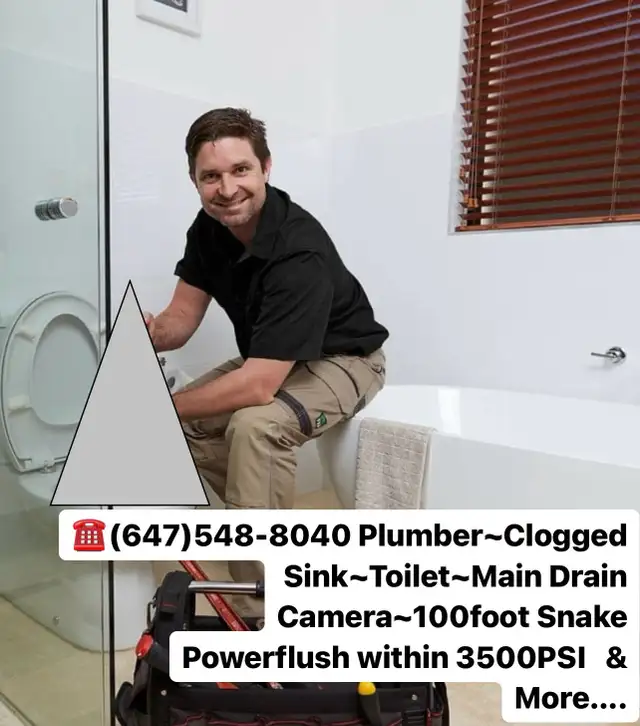 Plumber ☎️(647)548-8040 Clogged Drain Pumbing63013091292033122