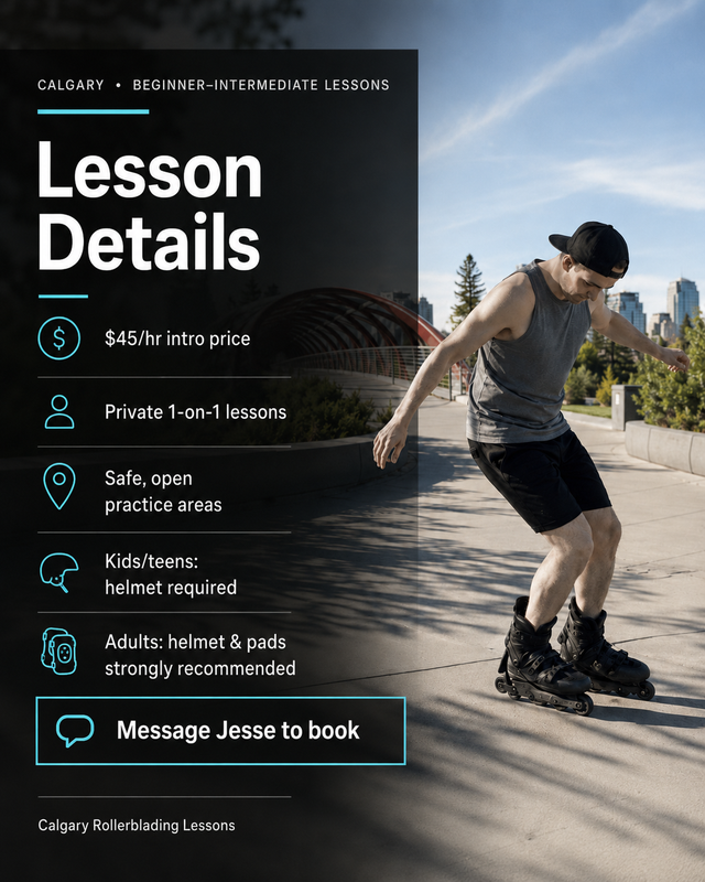 Beginner–Intermediate Rollerblading Lessons in Calgary | $45/hr490891151242045443