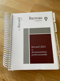 Recueil de documentation professionnelle 2021 École du Barreau