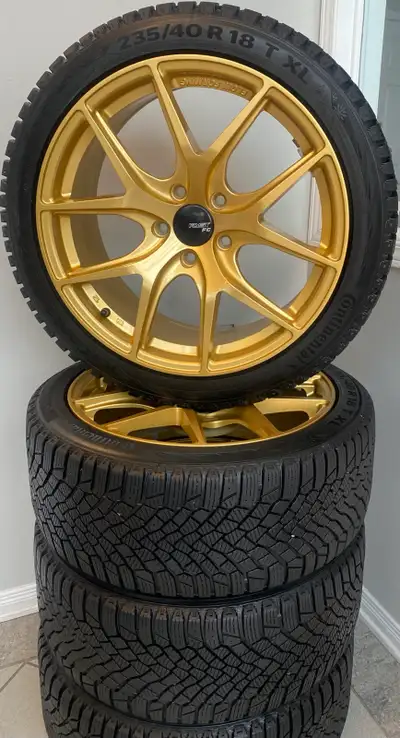 Off a Hyundai Veloster Continental Ice Contact Xtrm Size: 235/40R18 Center Bore / Hub Bore: 67.1 mm...