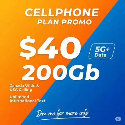 Best Value Cellphone Plan with 200GB for $40, View more