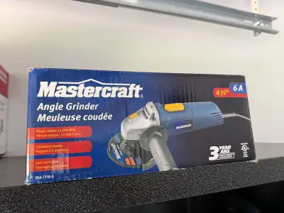 Mastercraft Angle Grinder NEW IN BOX. , View more