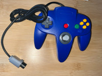 Blue controller manette for Nintendo 64 