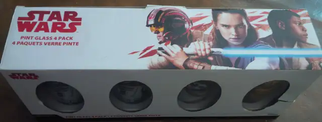 Star Wars 4-Pack Pint Glasses, Star Wars The Last Jedi, NIB in Arts & Collectibles in Stratford - Image 2