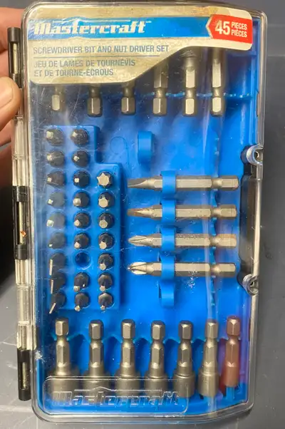 Mastercraft Screwdriver Bit and Nut Set Case 45 Piece READ, View more