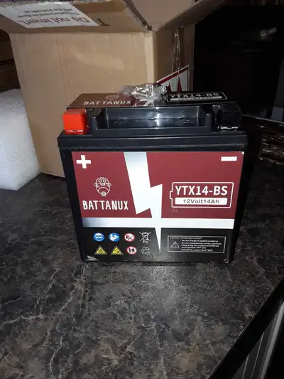 Brand new battery. I purchased wrong size and it won't fit in motorcycle. Battery dimensions are 5.7...