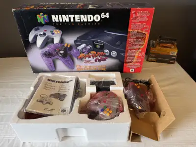 BOXED NINTENDO 64 ATOMIC PURPE BUNDLE COMPLETE IN BOX, View more