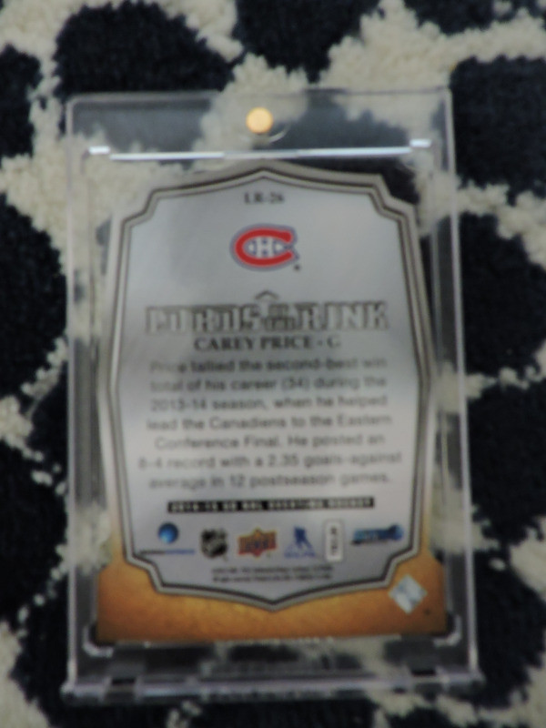 Carte de hockey Carey Price  Sparkling Diamonds 9/25 dans Art et objets de collection  à Laval/Rive Nord - Image 2