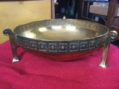 WMF Secessionist Brass Centrepiece Bowl, c.1909, View more
