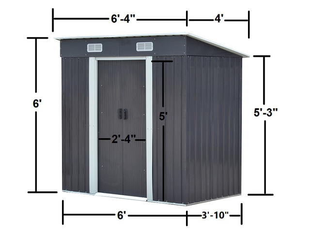 Relyard 4x6 Metal Garden Shed Outdoor Storage in Outdoor Tools & Storage in Mississauga / Peel Region - Image 4