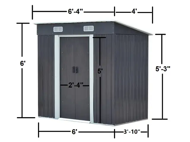 Relyard 4x6 Metal Garden Shed Outdoor Storage in Outdoor Tools & Storage in Mississauga / Peel Region - Image 4