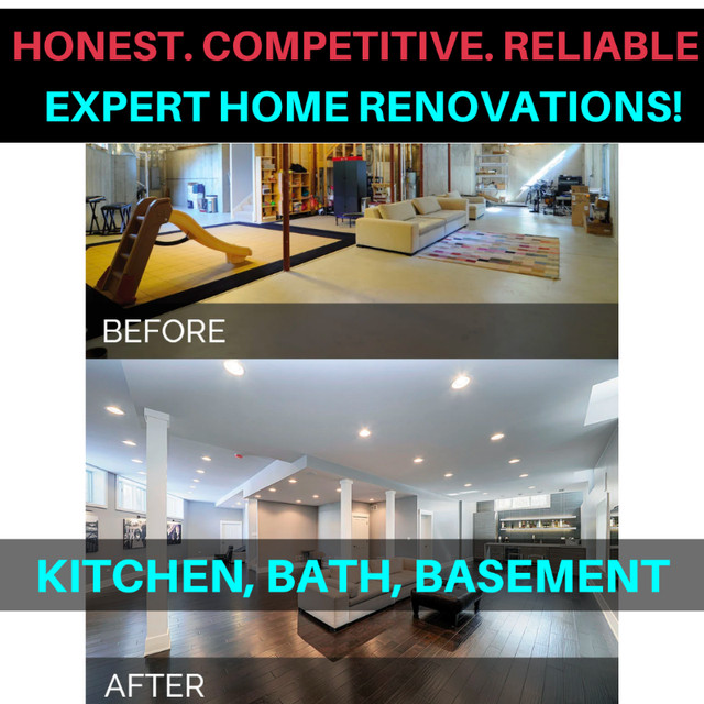 Basement finishing, Bathroom Kitchen Renovation Concrete & Fence in Renovations, General Contracting & Handyman in Hamilton