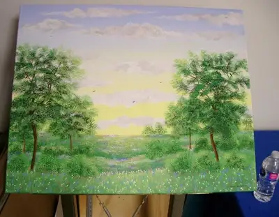 LARGE NEW PAINTING BY LOCAL ARTIST - 30 INCH X 24 INCH - READY TO HANG --$70 CASH FOR THIS LARGE NEW...