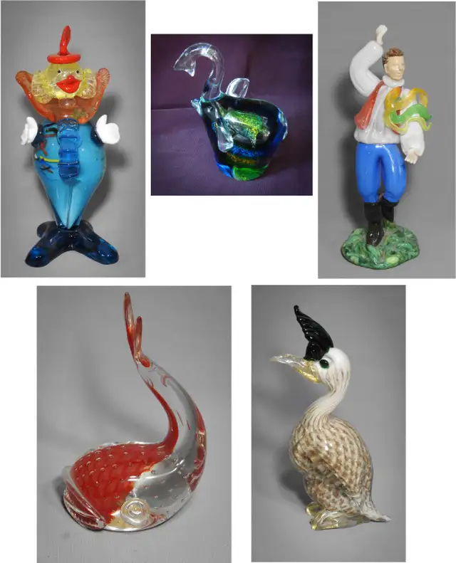 VINTAGE ART GLASS. MURANO. CZECHOSLOVAKIAN. FIGURINES in Arts & Collectibles in City of Toronto - Image 2