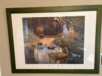 Framed Vintage Claude Monte “The Lunch 1873” Print