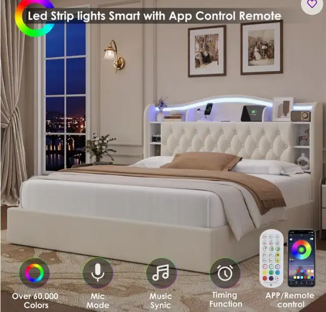 Lit King sans matelas neuf dans la boite. in Beds & Mattresses in Longueuil / South Shore - Image 5