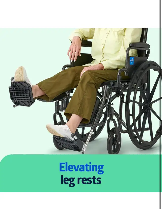 NewMEDLINE GUARDIAN K1 WHEELCHAIR 300LB CAP - BLACK K1166N2 in Health & Special Needs in Barrie - Image 6