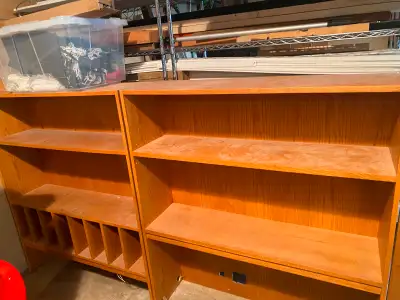 Solid oak built in office