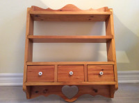 Pine Shelf with Drawers