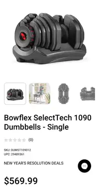 Bowflex dumbbell/haltère