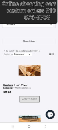 Hemlock & Pine beams order online