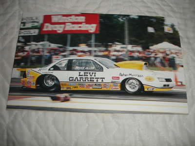 NHRA Levi Garrett Pro Stock beretta post card, View more