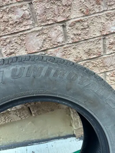 4 uniroyal tires, 2 manufactured in 2020 and 2 in 2021. Used, but like new condition, about 85% of t...