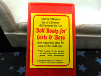 5 MINI DOLL BOOKS FOR GIRLS  BOYS SHACKMAN MAGNIFYING GLASS CASE