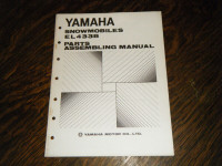 Yamaha EL433B Snowmobile Parts Assembling Manual