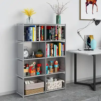 5-Tiers Closet Storage Organizer with Fabric Cloth at Back, View more