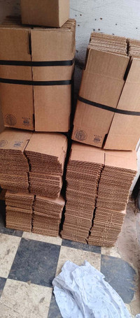 150 NEW boxes, 4"x4"x6" corrugated cardboard 