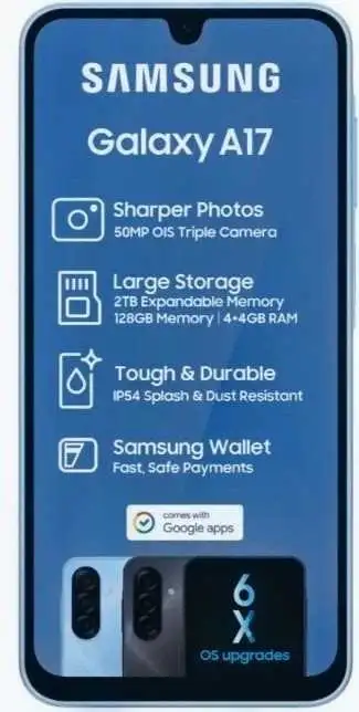 Samsung A17 5G 128 GB brand new for sale, View more