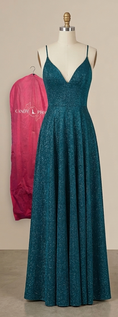 Stunning Teal Sparkle Prom/Graduation Gown - Size 8, View more