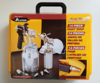 Air Powered Paint Spray Gun Kit: High Pressure Gun, Touch-Up Gun