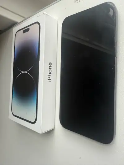Apple iPhone 14 Pro Max with charger, pouch and others, View more