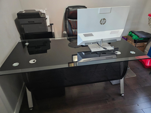 Office table with chair in Desks in Edmonton