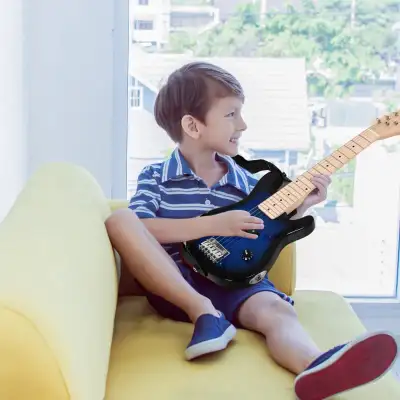 30 Inch Kids Electric Guitar 3/4 Size Beginner Starter Kit w/ 5W Amplifier, Strap, Strings, Picks, C...