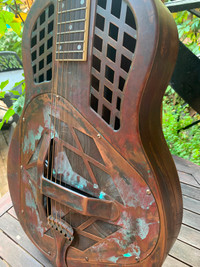 Guitare Republic Resonator Tricone rusted copper