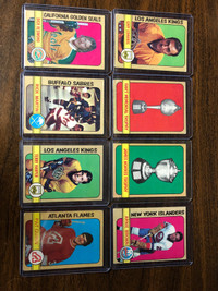 Lot of 8 72-73 OPC Hockey Cards