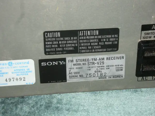 VINTAGE SONY AM/FM STEREO RECEIVER in Stereo Systems & Home Theatre in Calgary - Image 7