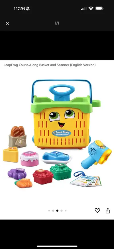 leap frog scanner with grocery cart, View more
